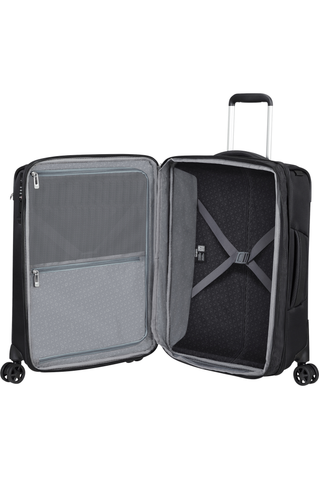 Samsonite Respark Kabinekuffert med 4 hjul 55cm EXP åbner på midten