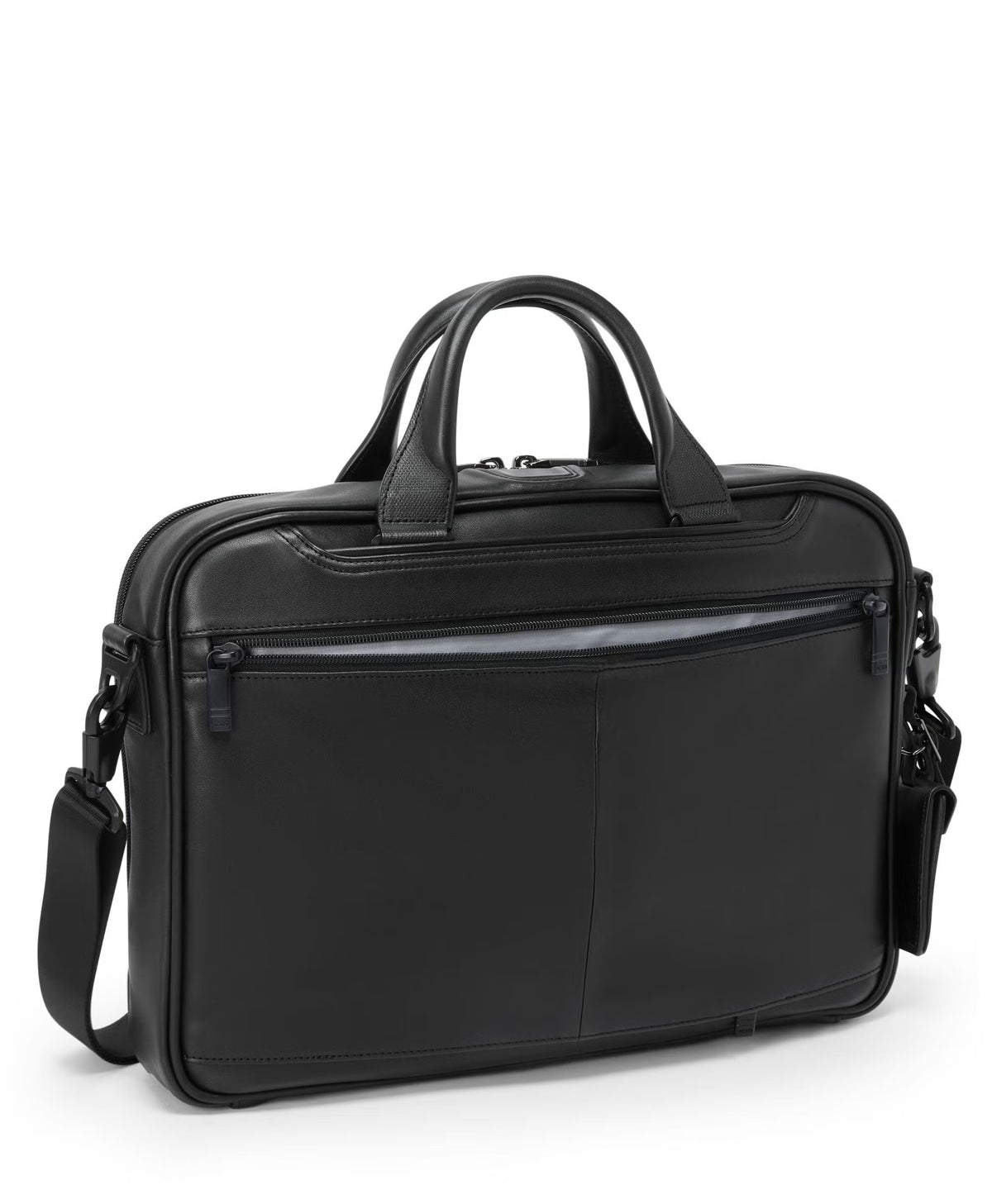 TUMI Alpha Medium 15" Briefcase - Black Leather