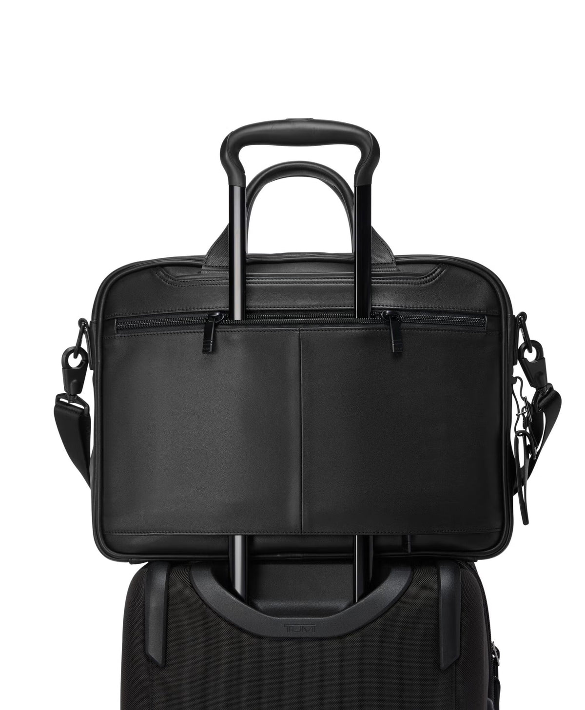 TUMI Alpha Medium 15" Briefcase - Black Leather