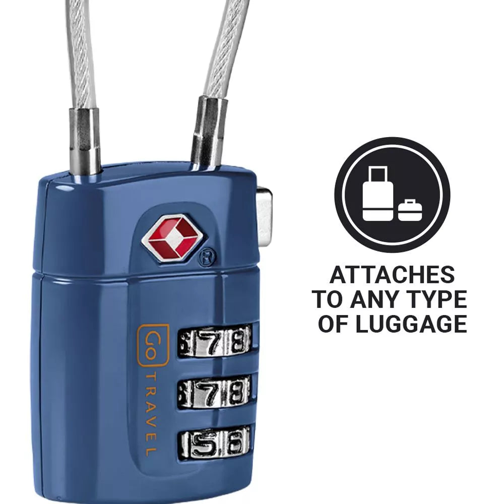 Go Travel TSA Combi Cable Twin Padlocks