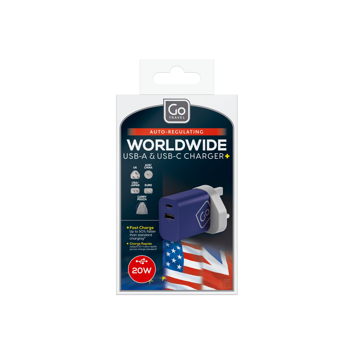 Go Travel Worldwide Usb A Usb C Charger