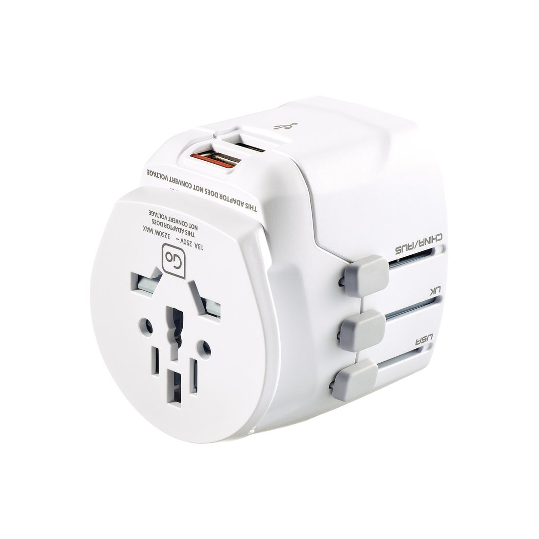 Go Travel Worldwide Adapter + USB