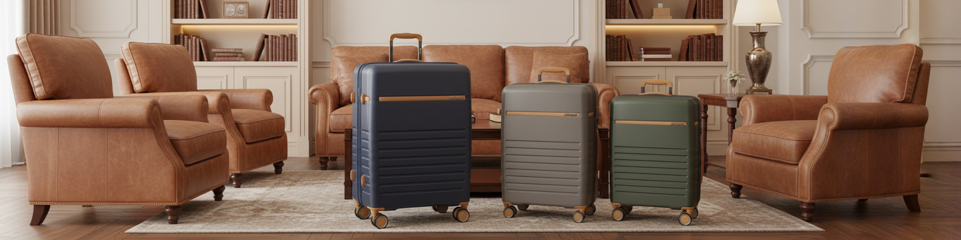 CPH Luggage Classic suitcases in lounge room