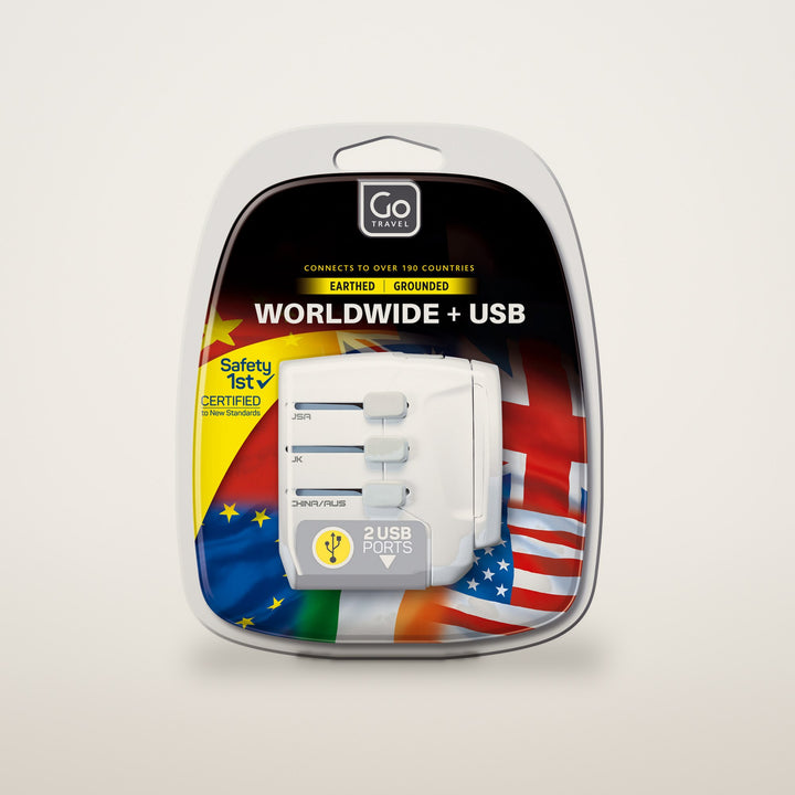 Go Travel Worldwide Adapter + USB