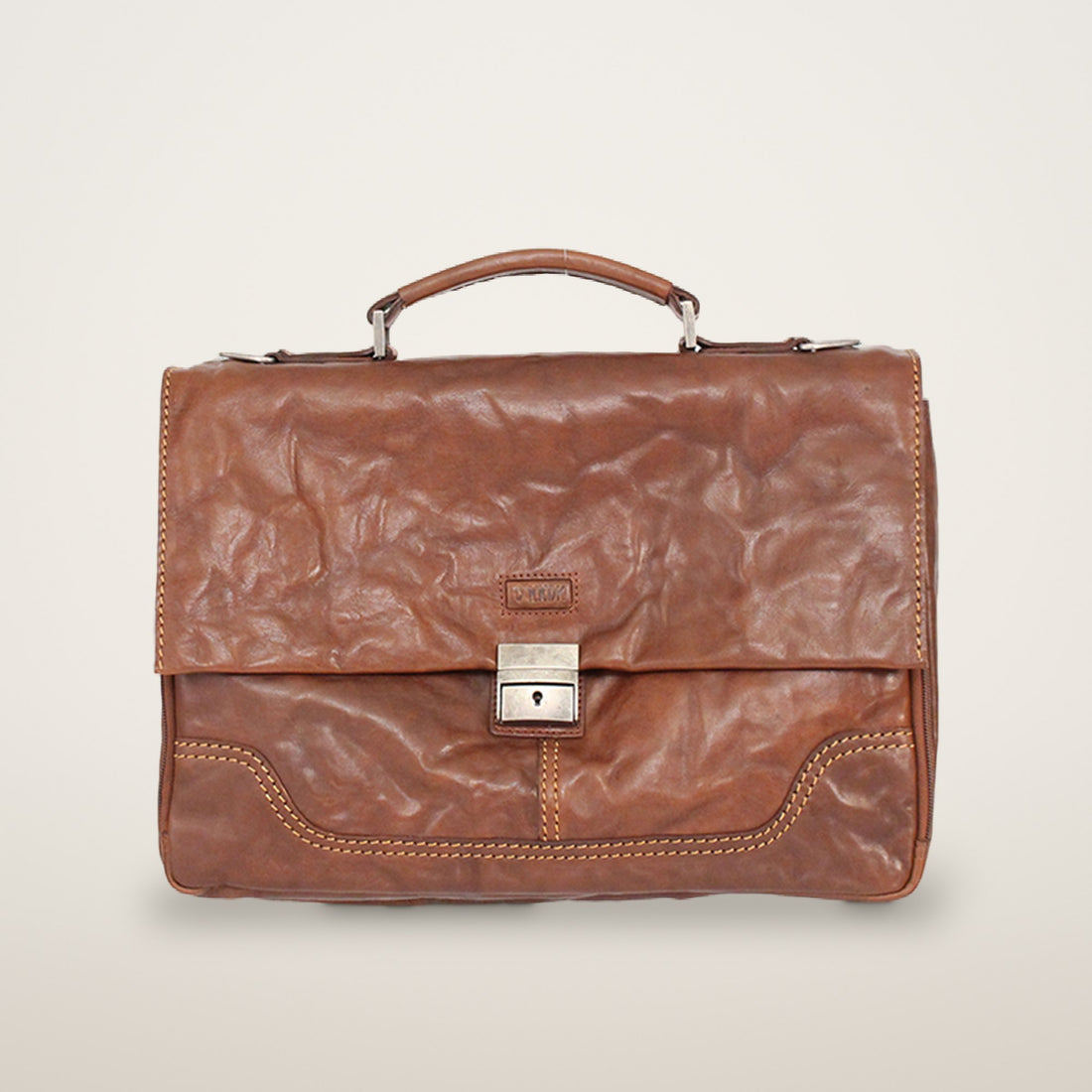 KKDK Briefcase Brun Læder 1 Poc