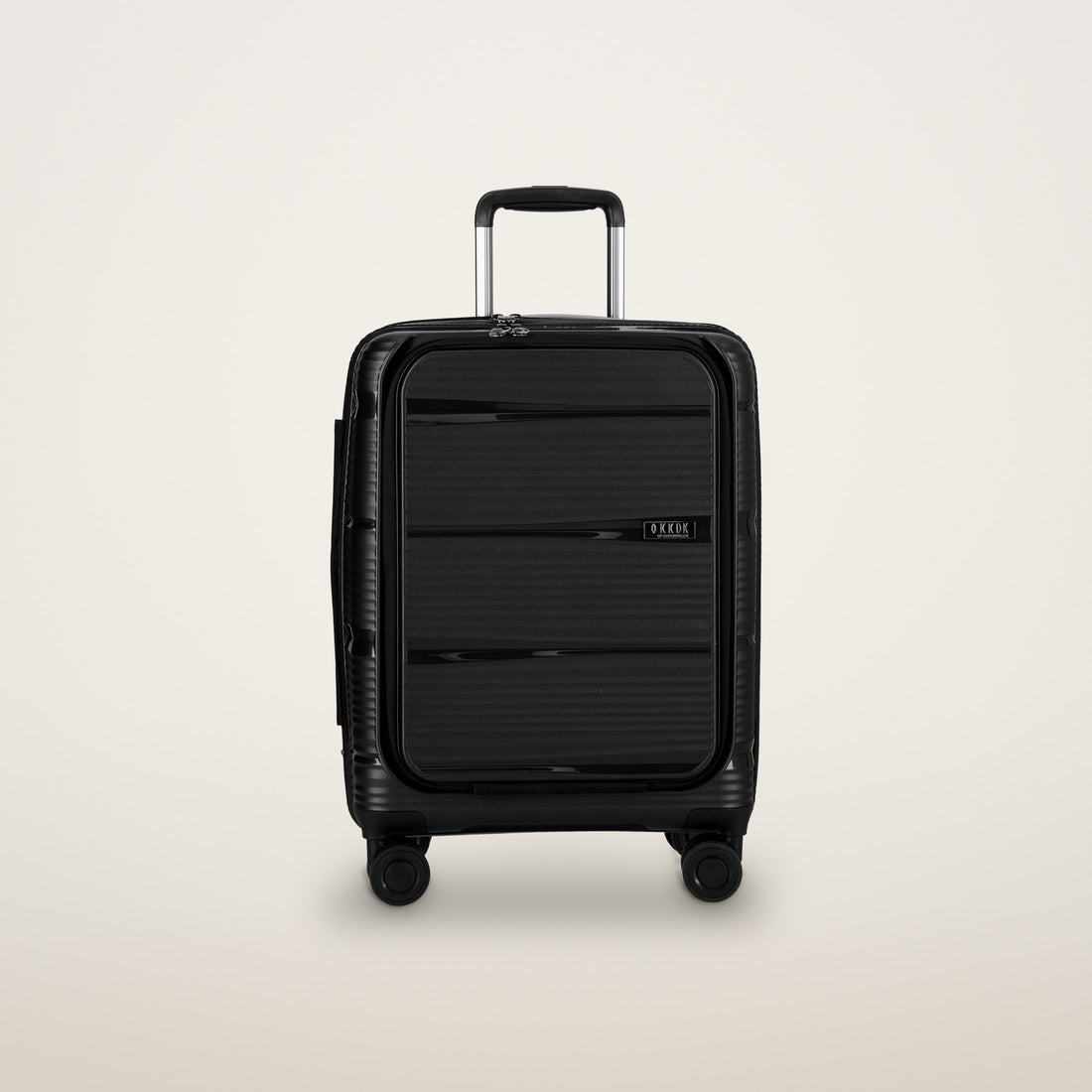 Hardcase suitcase with frontpocket in cabin size