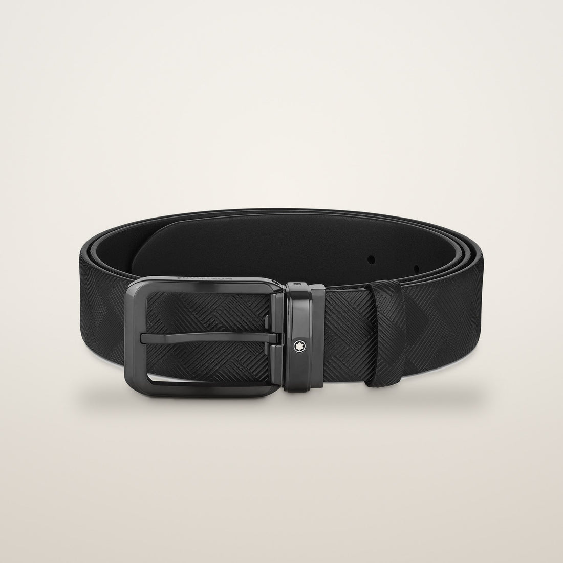 MONTBLANC BLACK 35 MM REVERSIBLE LEATHER BELT