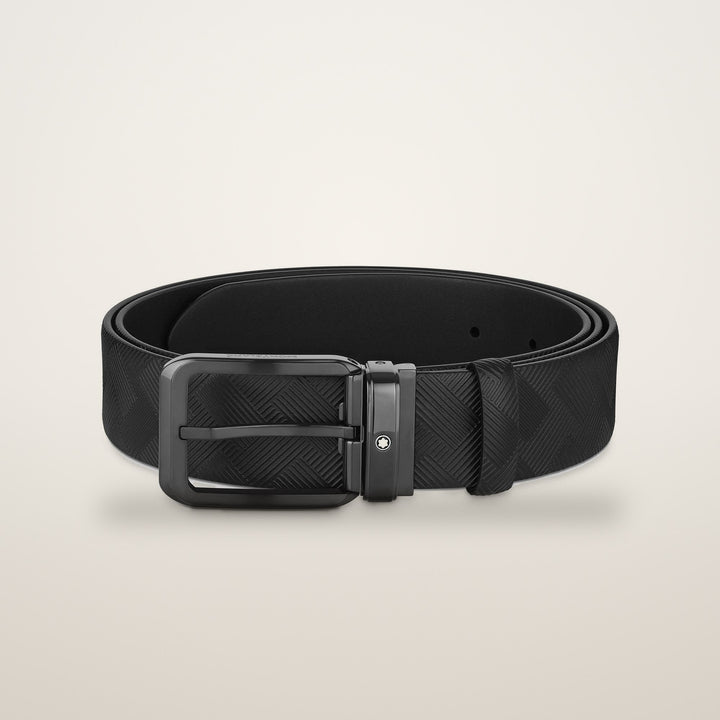 MONTBLANC BLACK 35 MM REVERSIBLE LEATHER BELT