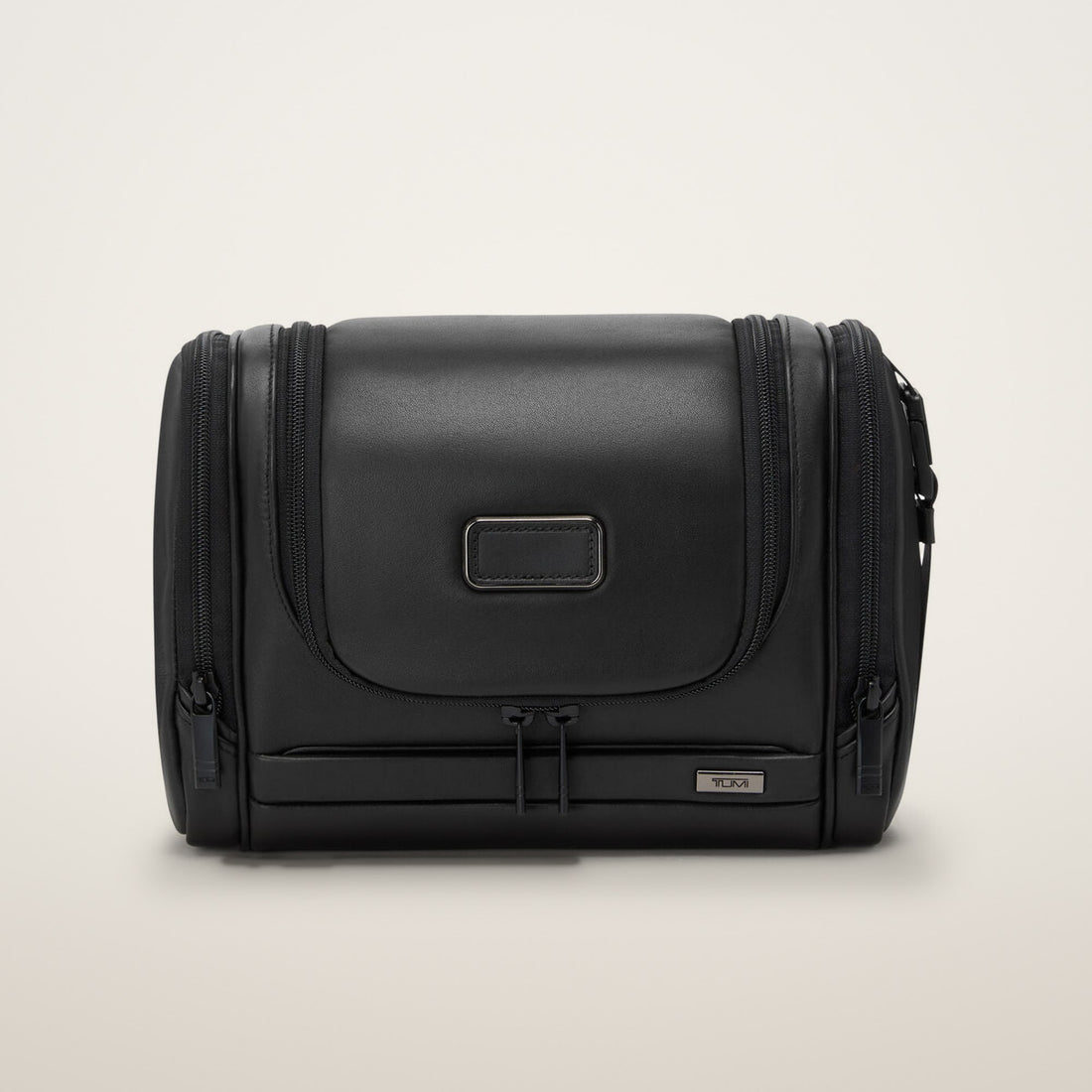TUMI Alpha Hanging Travel Kit Black Leather front