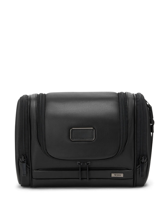 TUMI Alpha Hanging Travel Kit Black Leather front