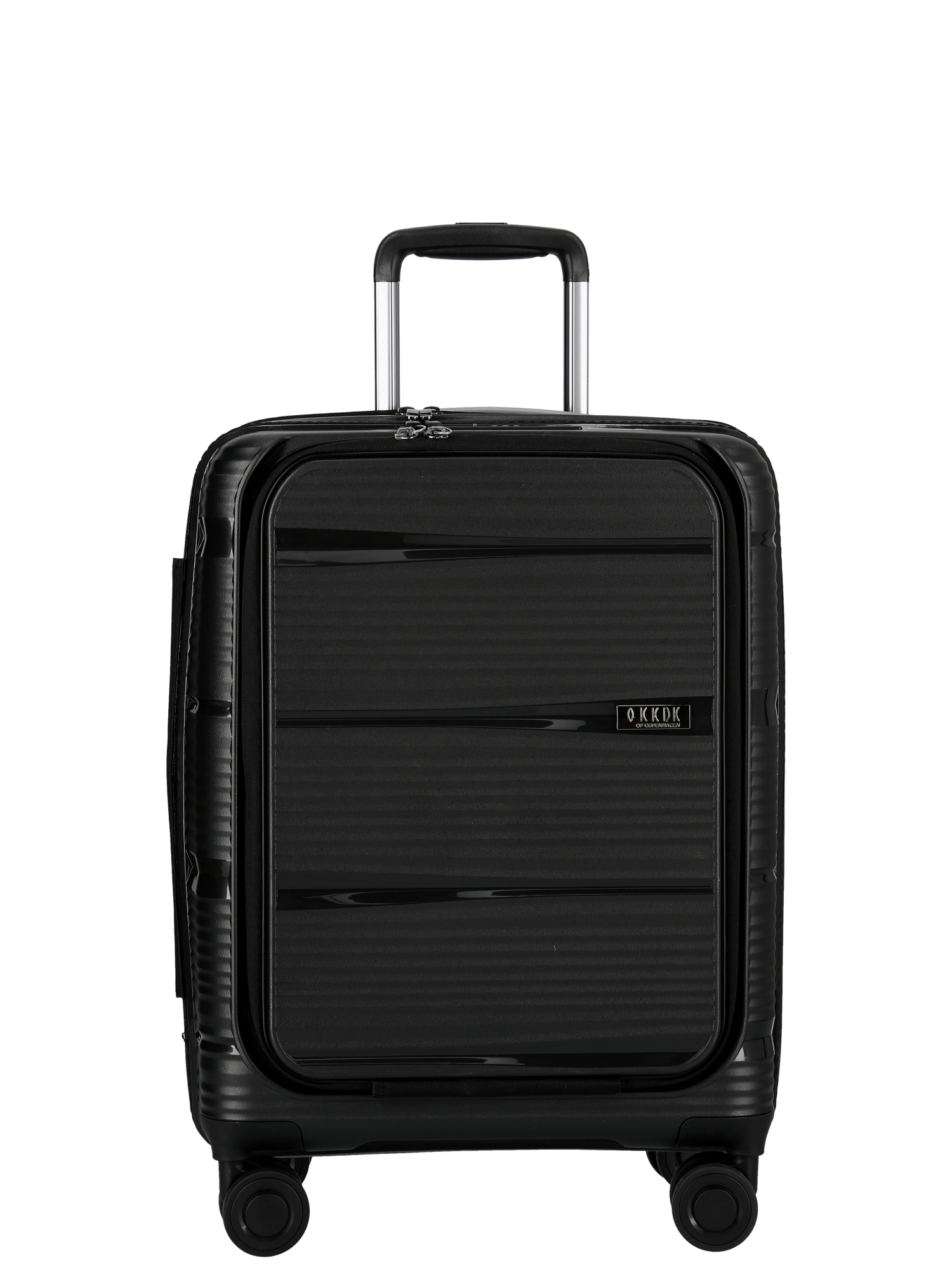Hardcase suitcase with frontpocket in cabin size