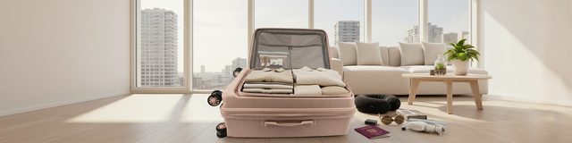 Frontpack suitcase with front opening