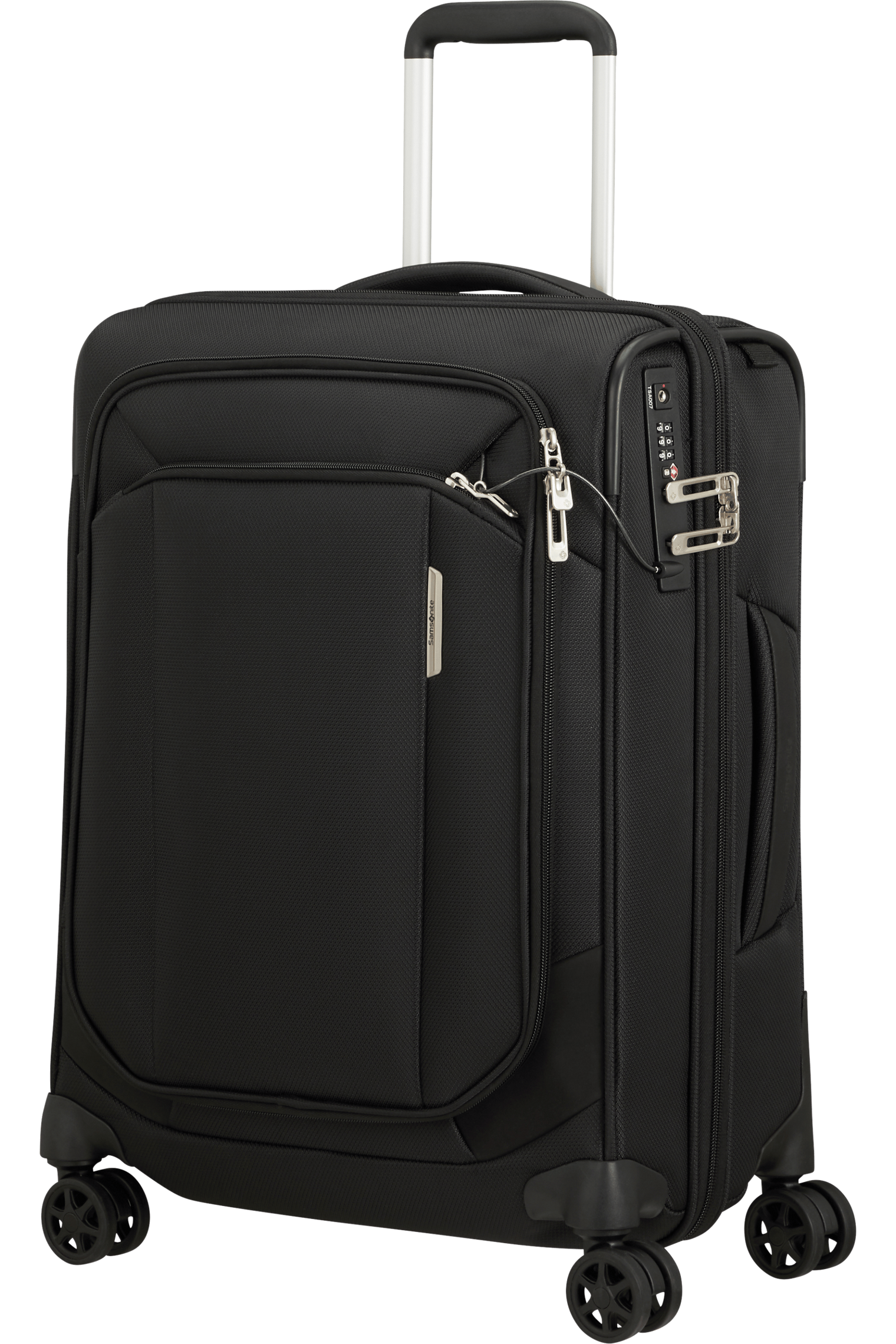 Samsonite Respark Kabinekuffert med 4 hjul 55cm EXP åbner på midten