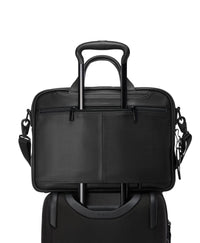 TUMI Alpha Medium 15" Briefcase - Black Leather