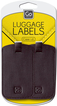 Luggage Labels Black (2 pcs)