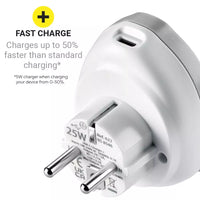 Go Travel World - EU Adapter med USB-C