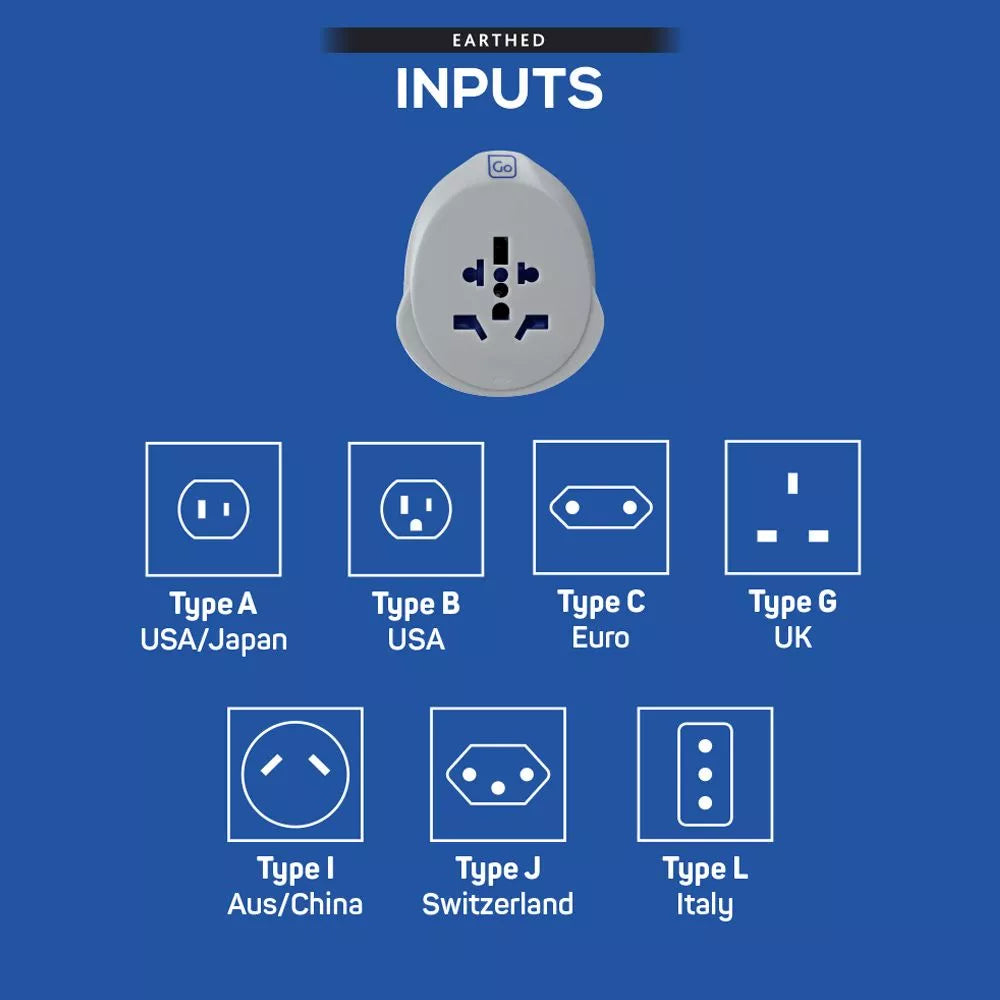 Go Travel World - EU Adapter med USB-C