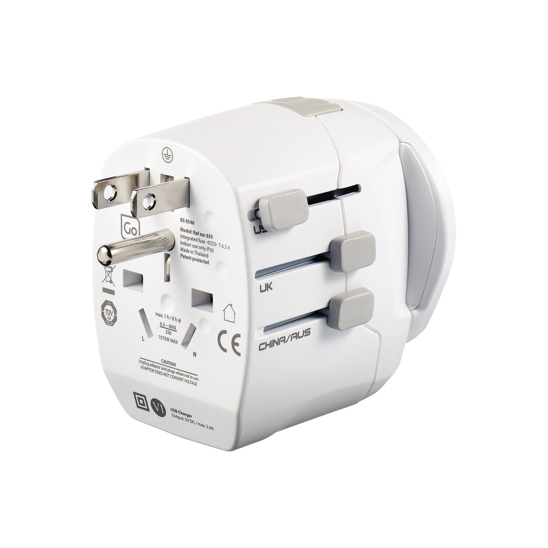 Go Travel Worldwide Adapter + USB