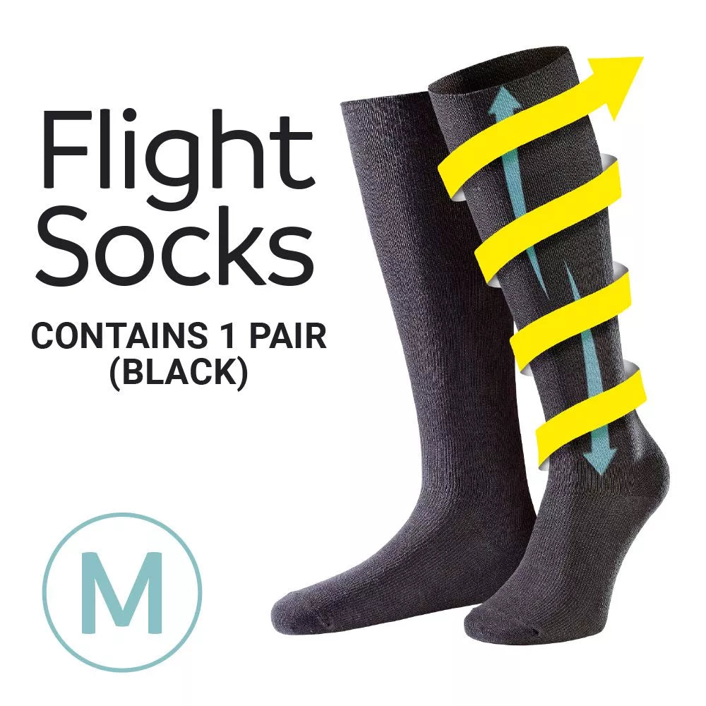 Go Travel Flight Socks (M) Black