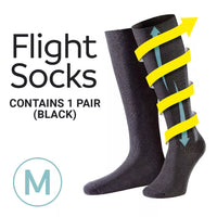 Go Travel Flight Socks (M) Black