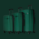 KKDK Hardcase kuffert sæt Metallic Green