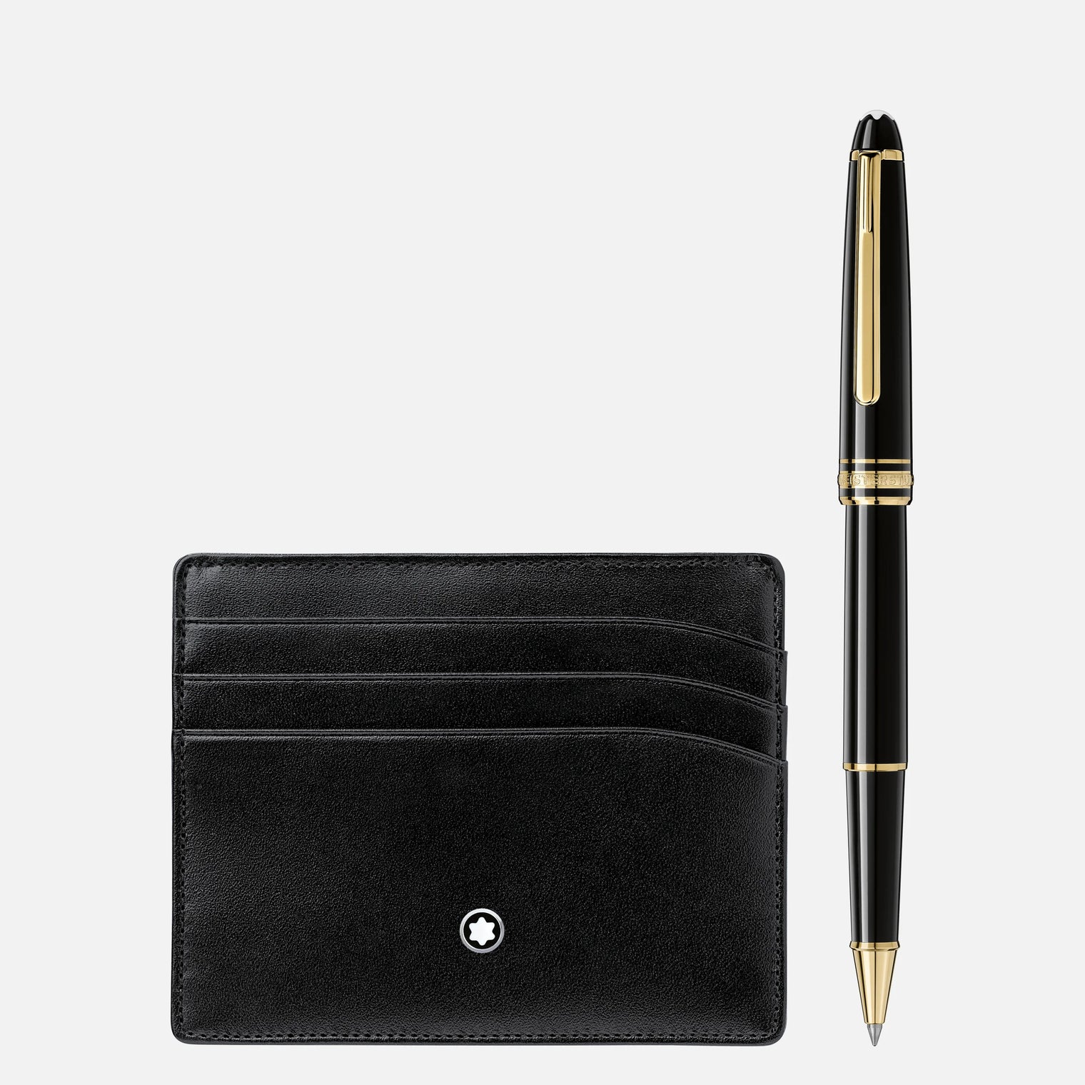 Montblanc Gavesæt med Meisterstück Gold line Classique Rollerball & pocket holder 6cc