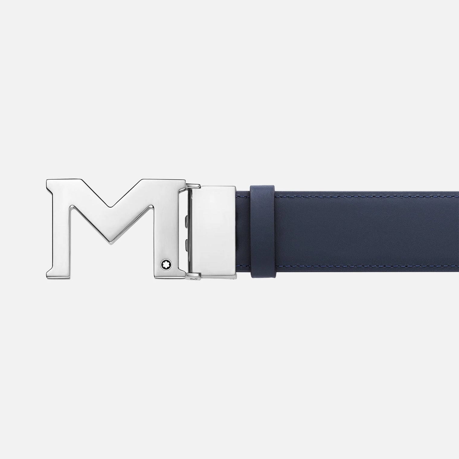 MONTBLANC M BUCKLE BLACK/BLUE 35 MM REVERSIBLE LEATHER BELT