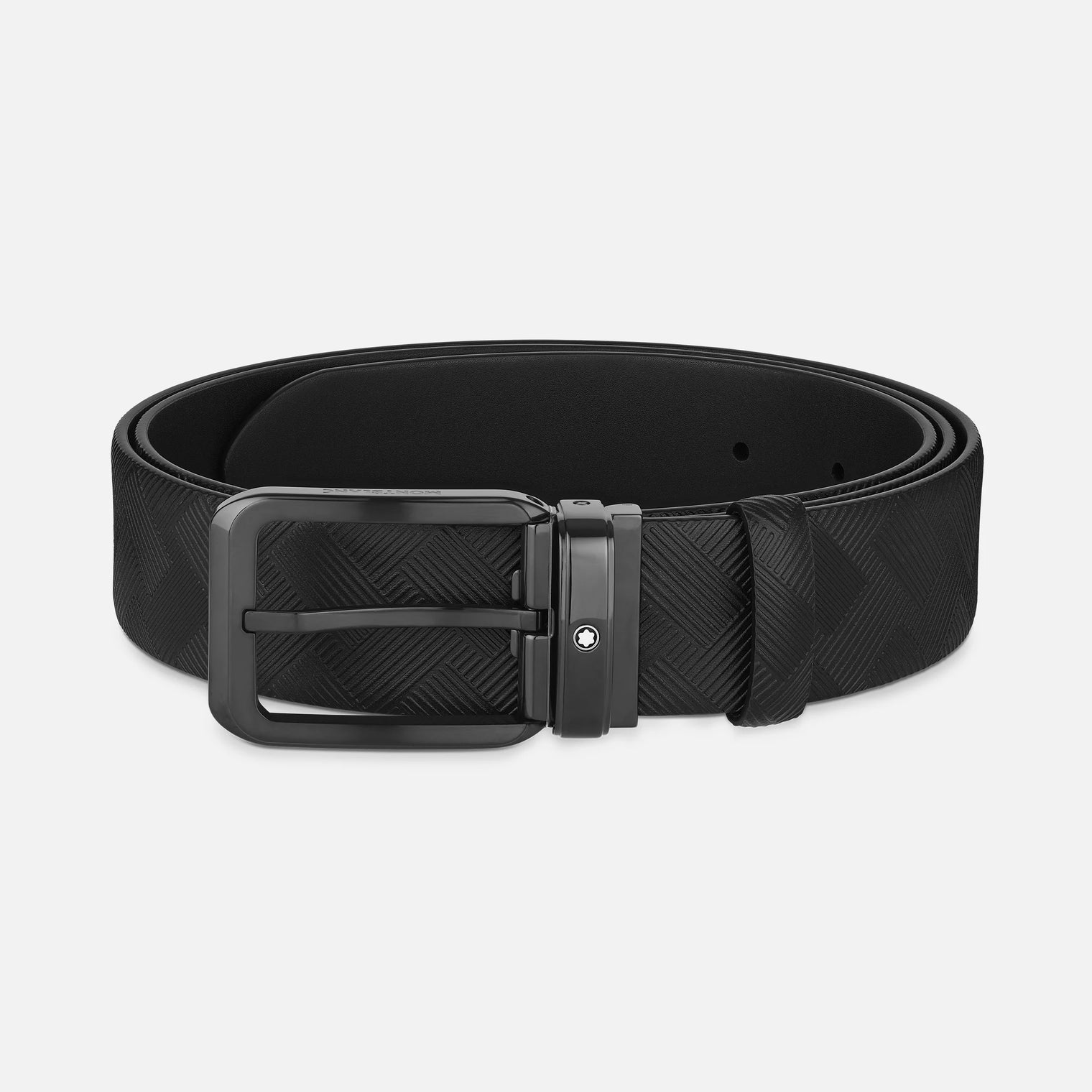 MONTBLANC BLACK 35 MM REVERSIBLE LEATHER BELT