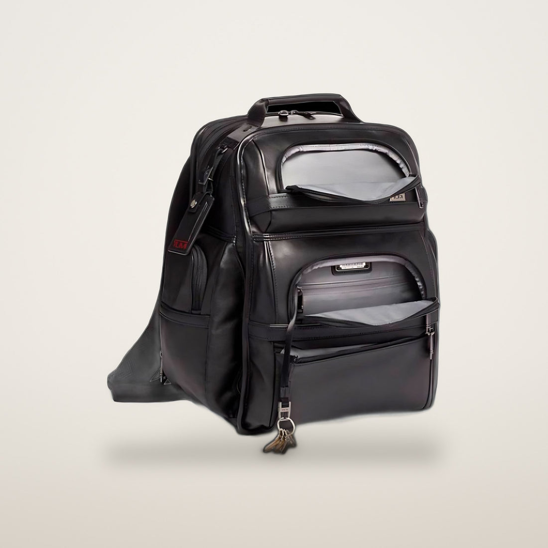 Tumi Brief Pack Leather Backpack sideview