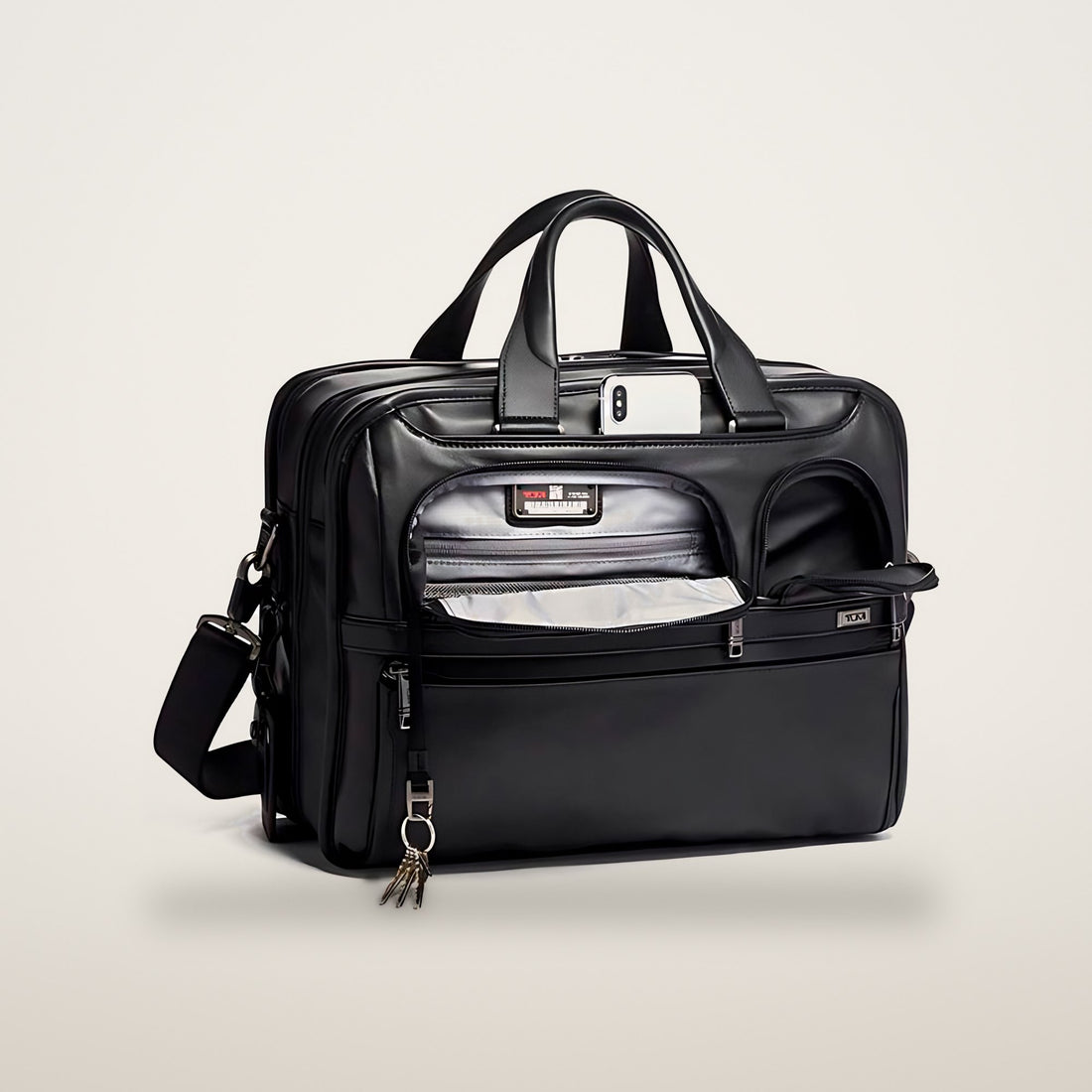 Tumi Alpha 3 Expandable Organizer Laptop Brief Leather