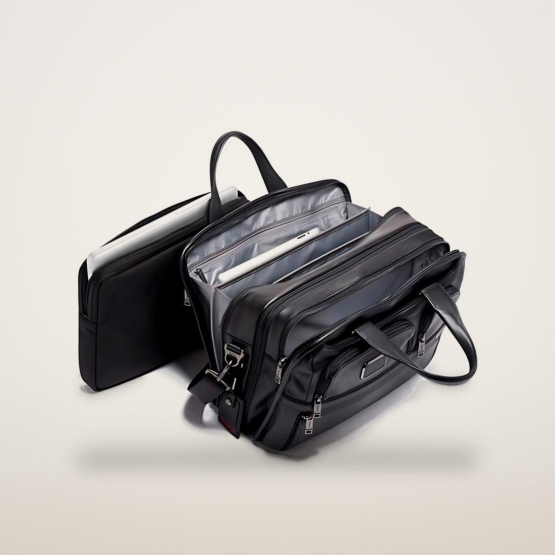 Tumi Alpha 3 Expandable Organizer Laptop Brief Leather