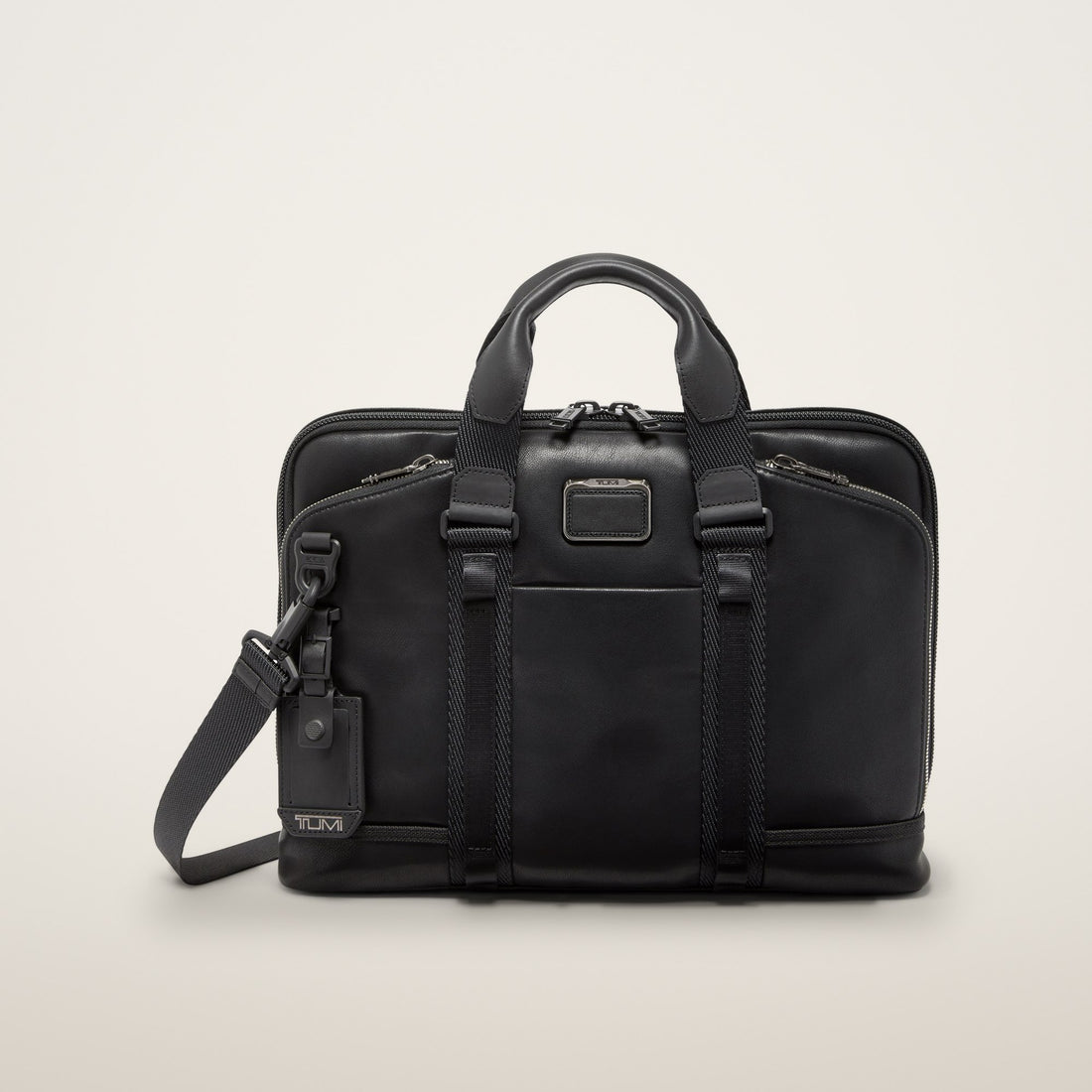 TUMI Alpha Bravo Academy Brief Black Leather
