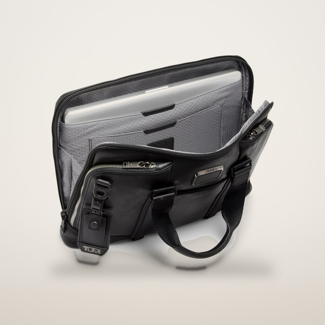 TUMI Alpha Bravo Academy Brief Black Leather