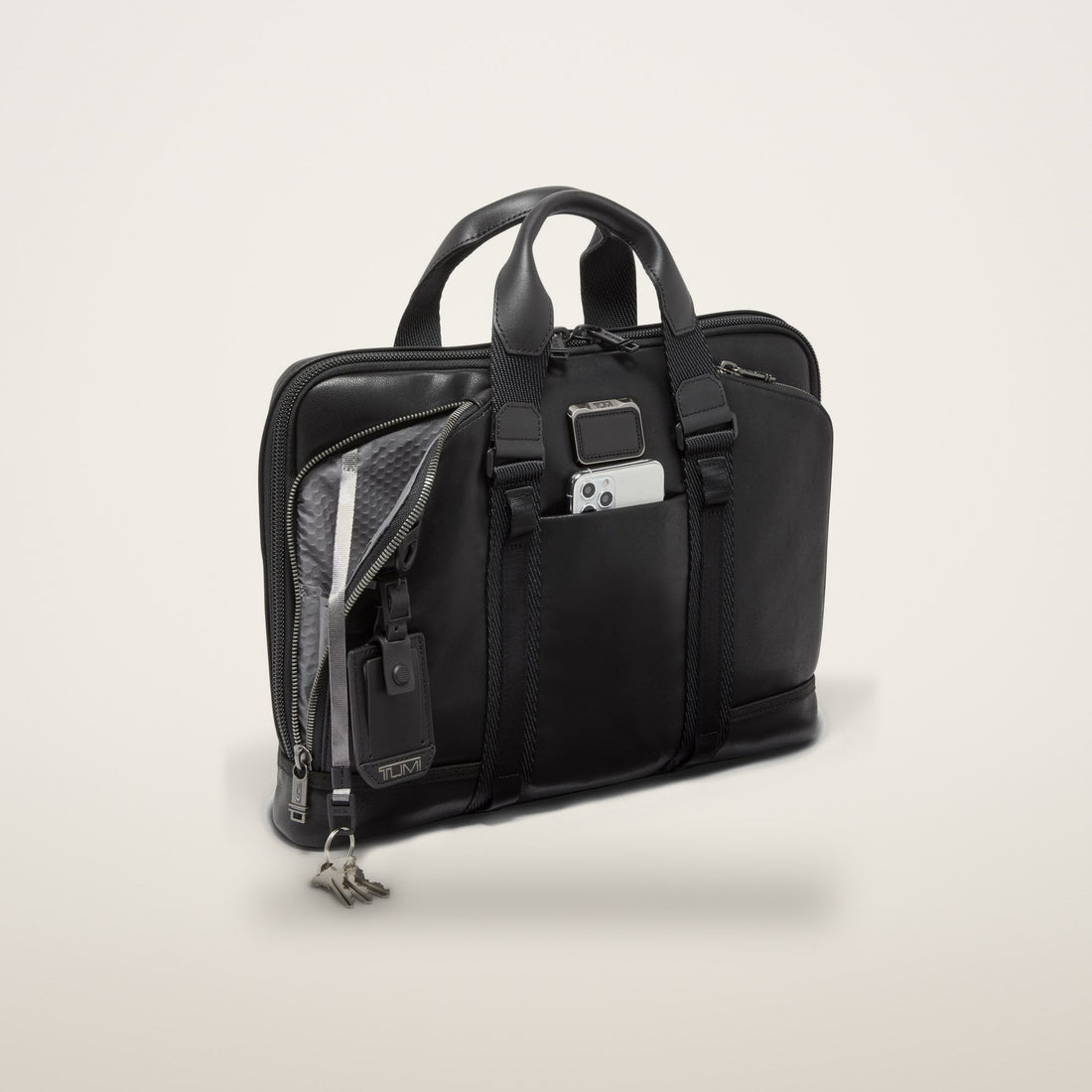 TUMI Alpha Bravo Academy Brief Black Leather