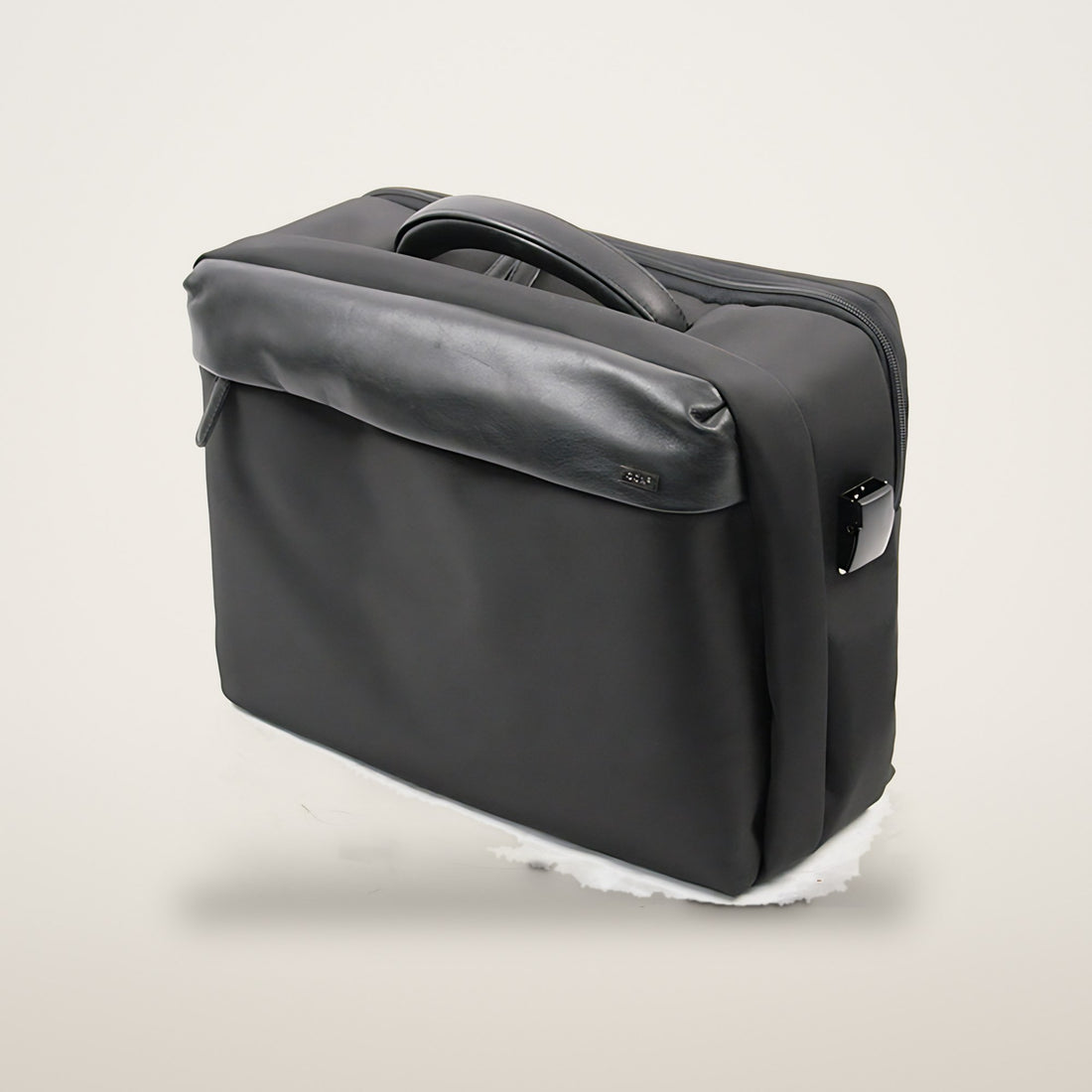 Cox Laptop Briefcase Nylon w. Leather Large