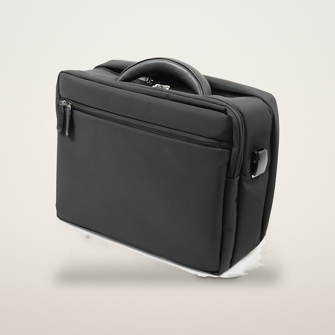 Cox Laptop Briefcase Nylon w. Leather Large