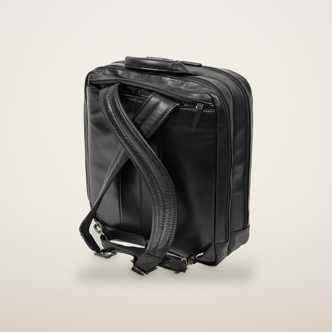 KKDK Laptop Backpack in soft calfskin with 3 divided compartments