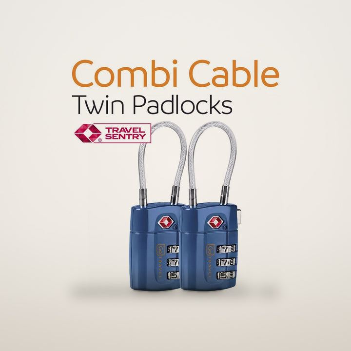 Go Travel TSA Combi Cable Twin Padlocks