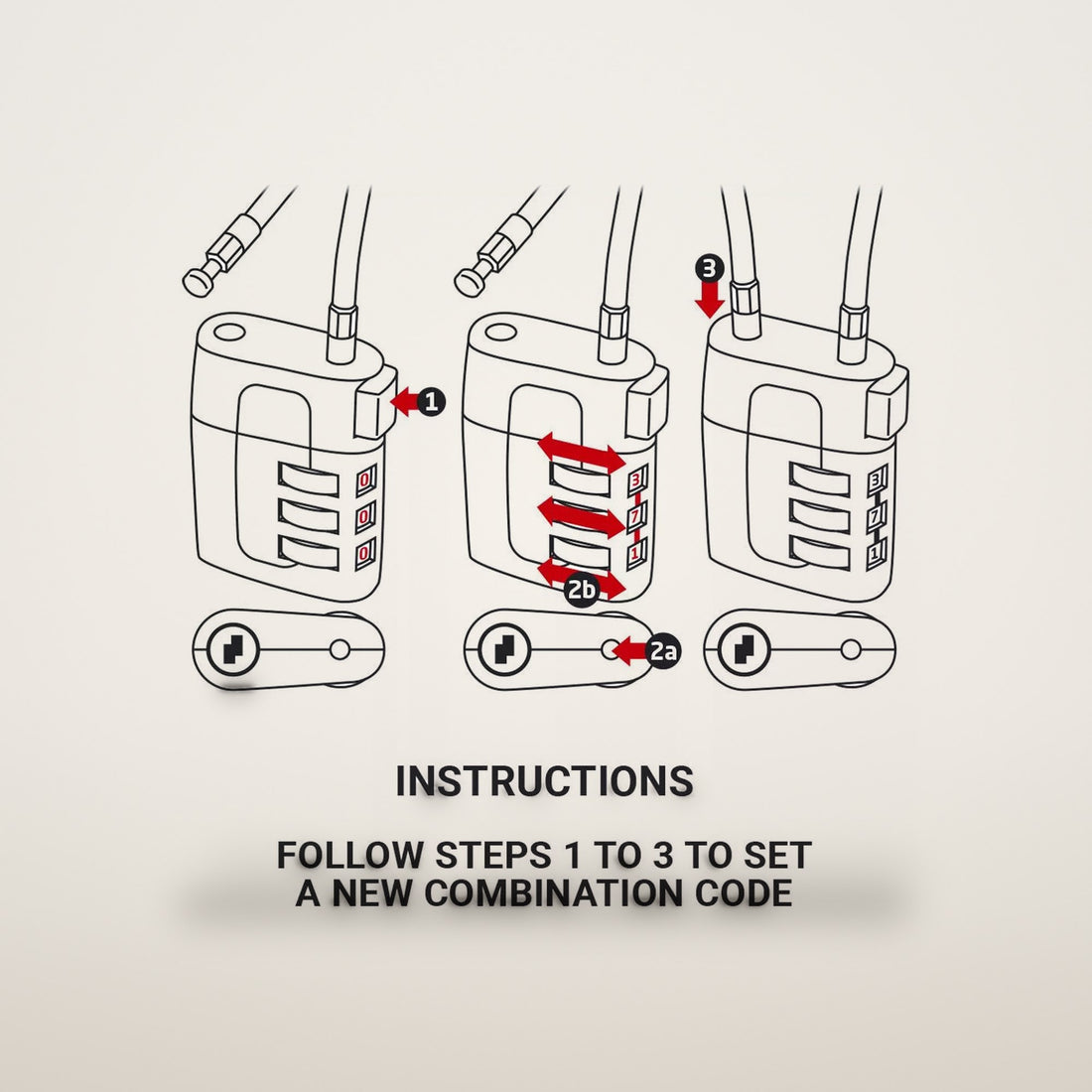 Go Travel TSA Combi Cable Twin Padlocks