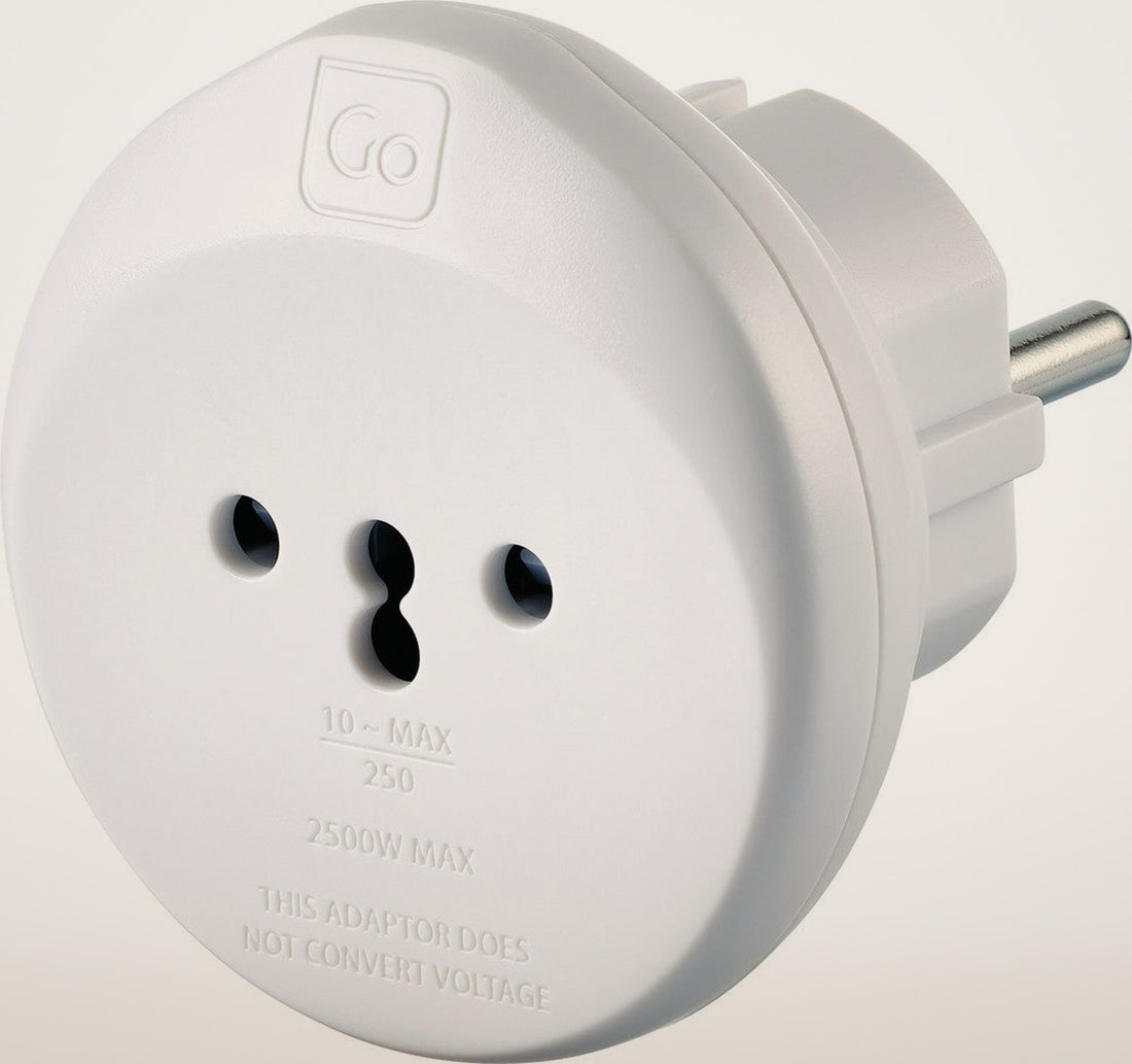 Go Travel Swiss/Italian - EU Adapter
