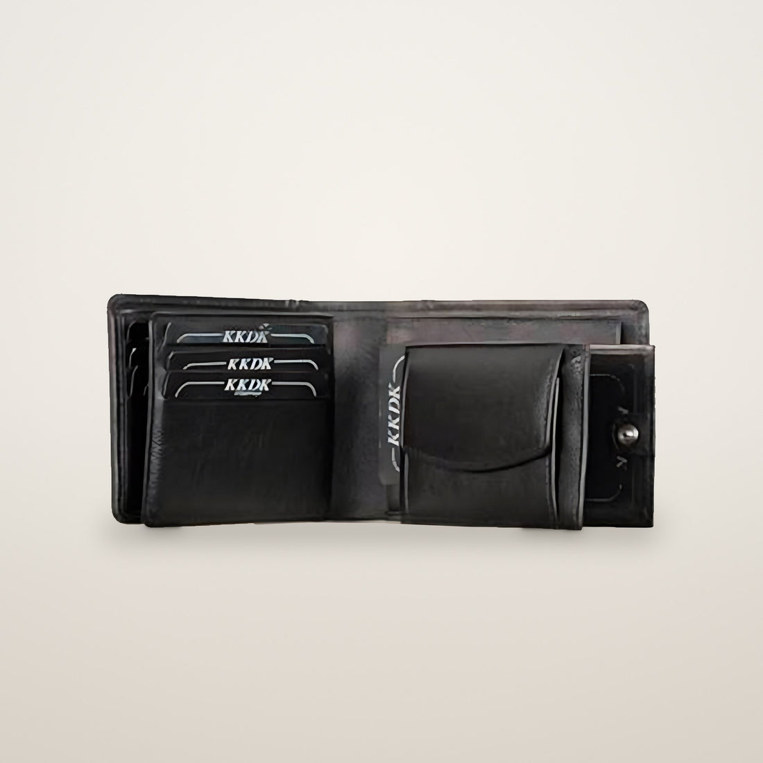 KKDK Black Wallet 2 in 1 with coin compartment