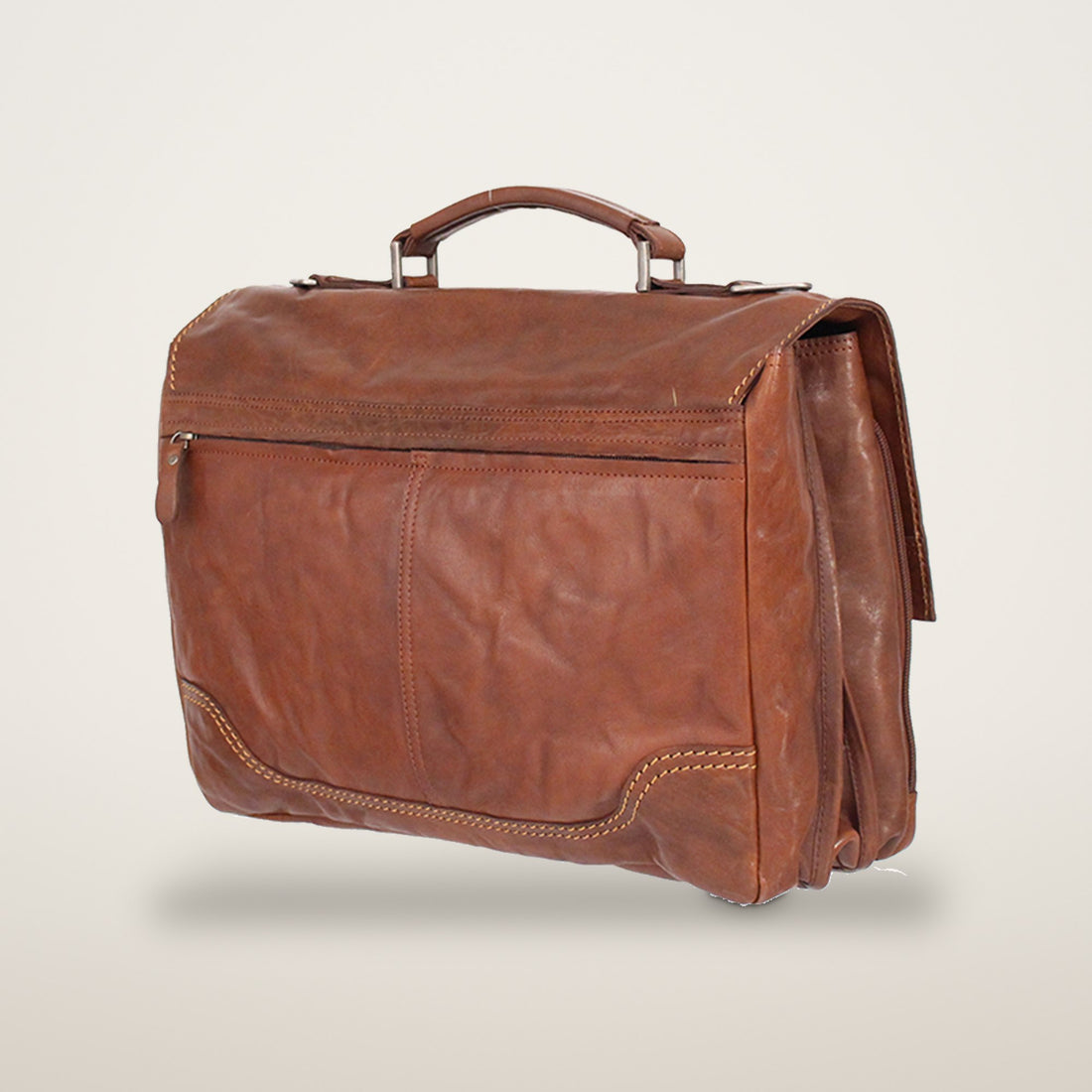 KKDK Briefcase Brun Læder 1 Poc