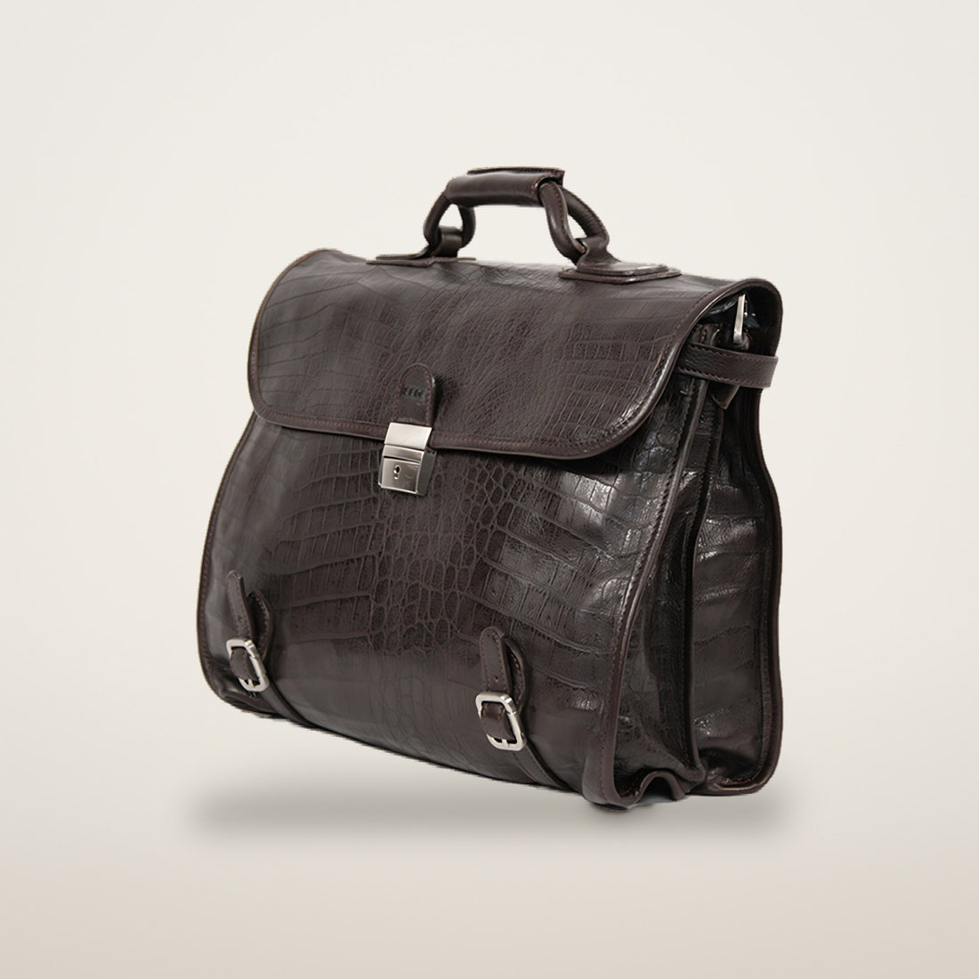 KKDK Briefcase Italian Croco Leather