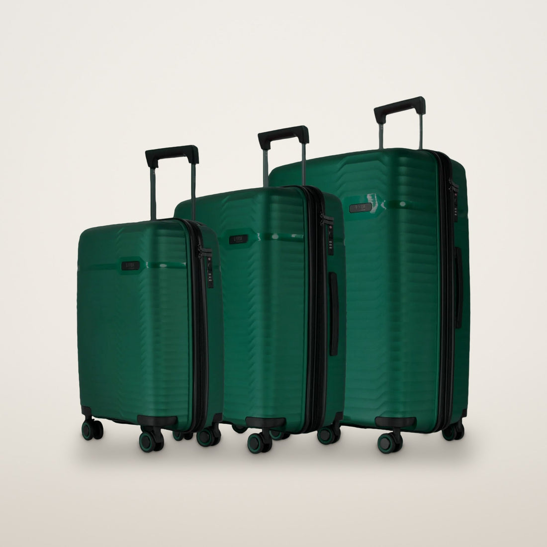 KKDK Hardcase kuffert sæt Metallic Green