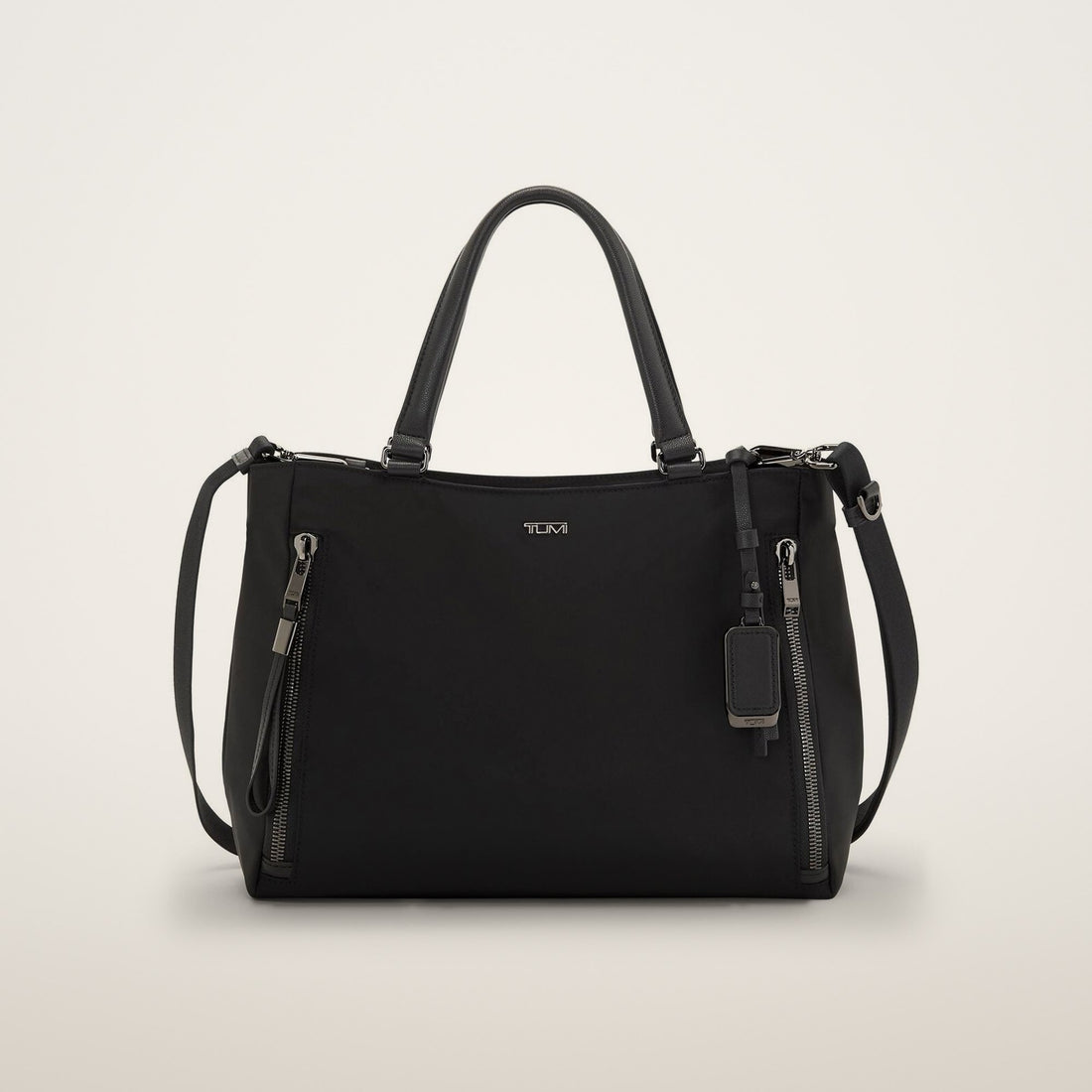 TUMI Voyageur Valetta Medium Tote Black Gunmetal front