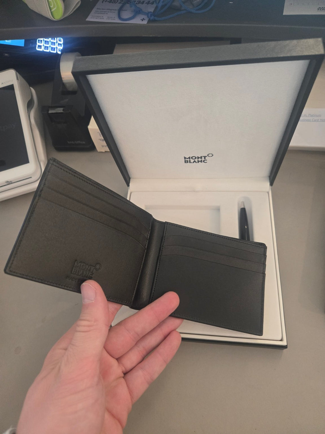 Montblanc Meisterstück Wallet 6cc i sort læder med seks kortlommer