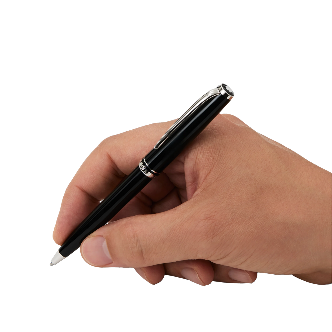 Montblanc PIX Black Ballpoint Pen writing detail