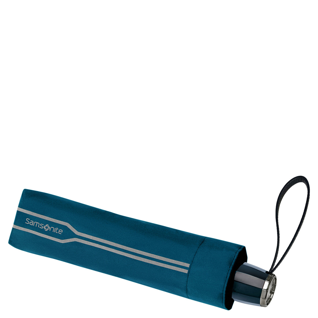 Samsonite Nexis Umbrella 3 Sect. Manual i Deep Petrol - sammenfoldet