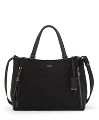 TUMI Voyageur Valetta Medium Tote Black Gunmetal front