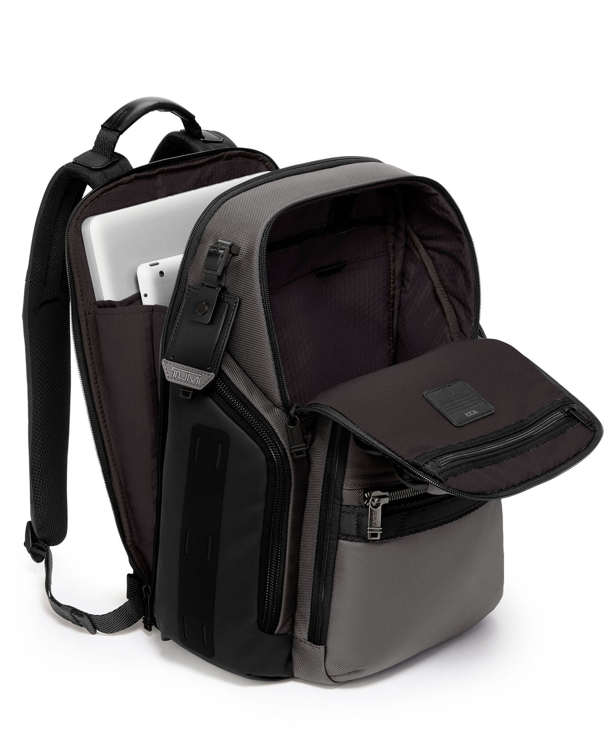TUMI Alpha Bravo Search Backpack Charcoal open
